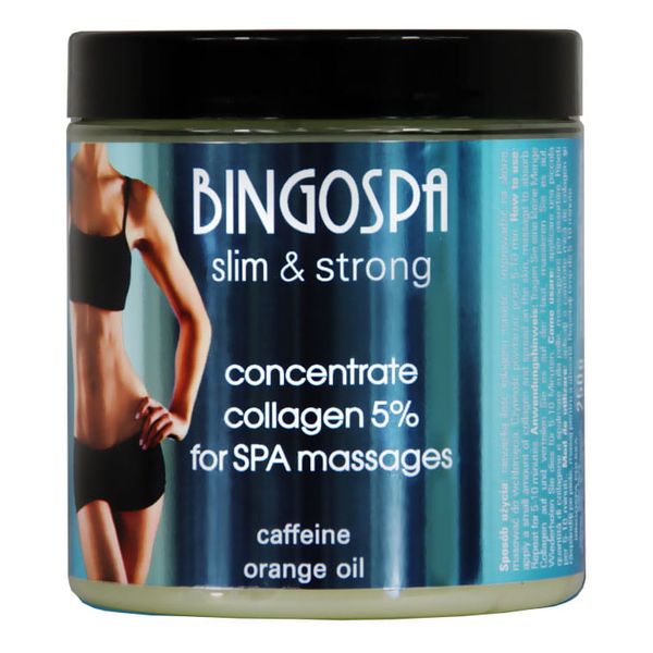BingoSpa Slim & Strong Koncentrat kolagen 5% do masażu SPA z kofeiną i olejkiem pomarańczowym 250g