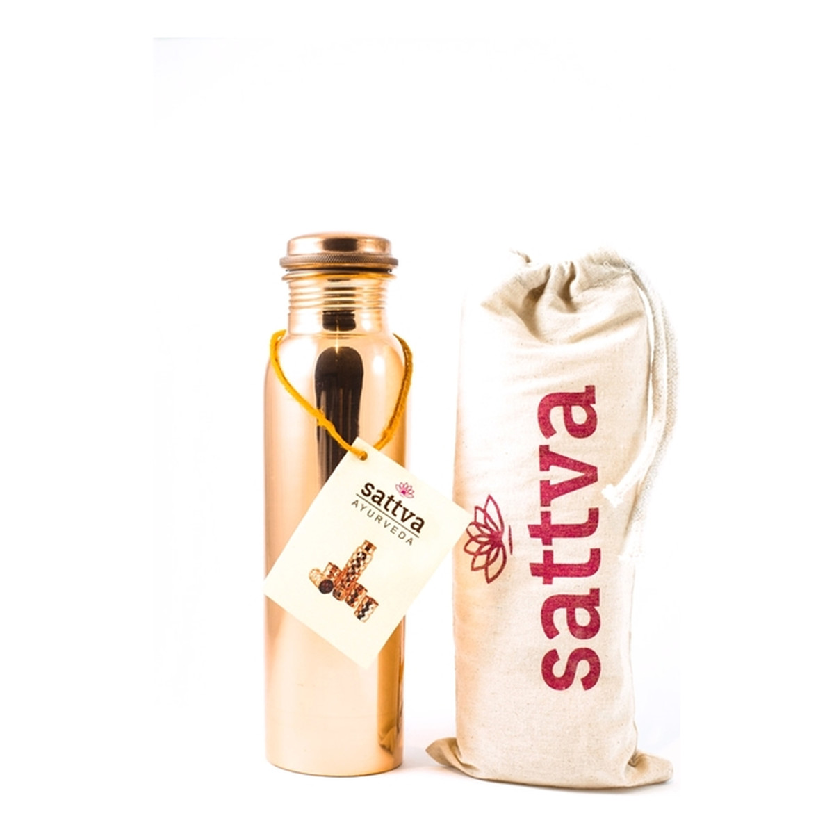 Sattva Butelka miedziana - gładka 950ml