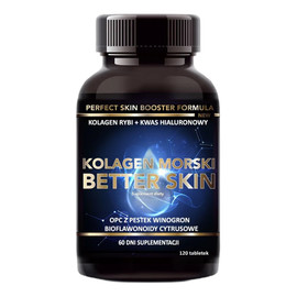 Kolagen morski better skin + witamina c + kwas hialuronowy suplement diety 120 tabletek