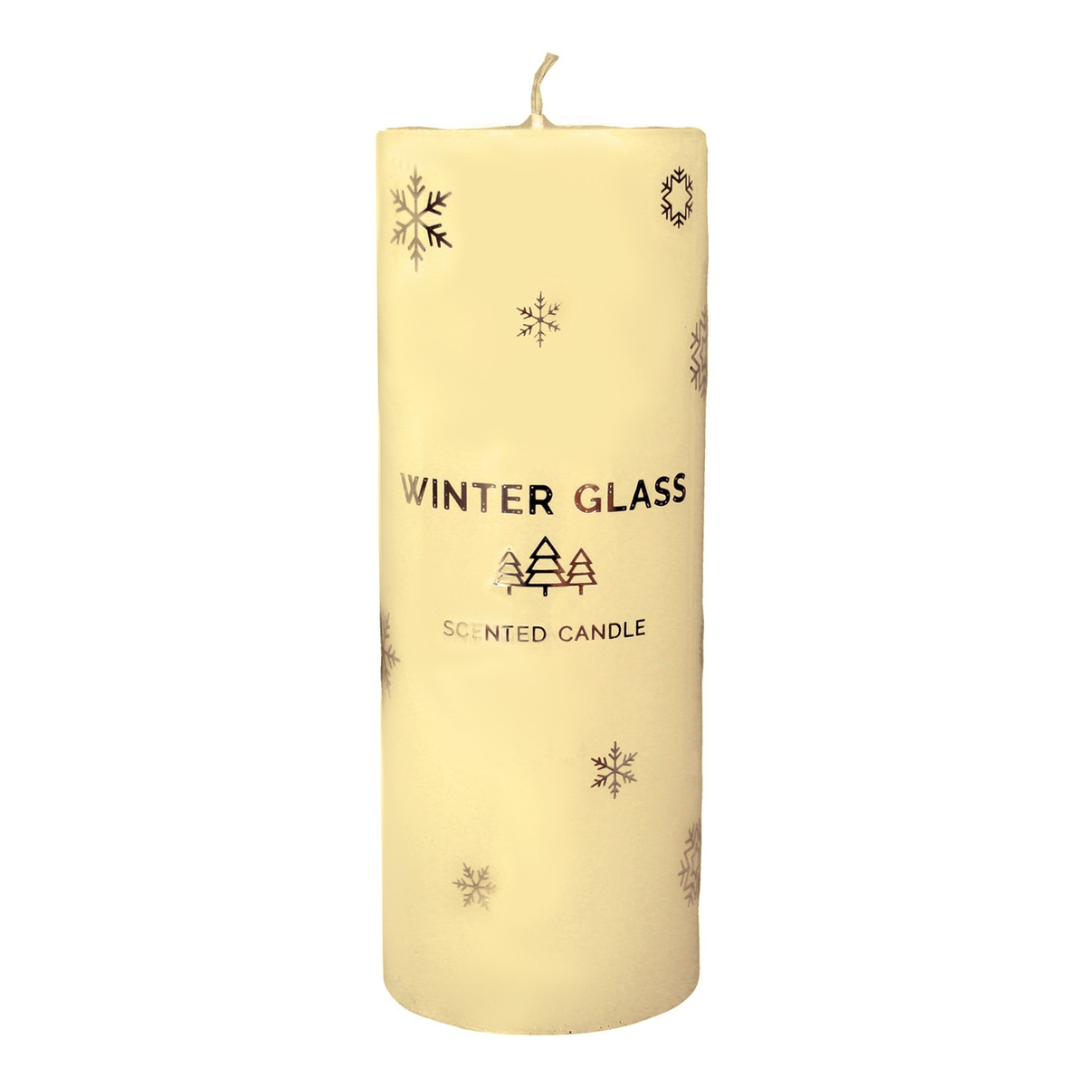 Artman Candles Świeca zapachowa Winter Glass kremowa - walec duży