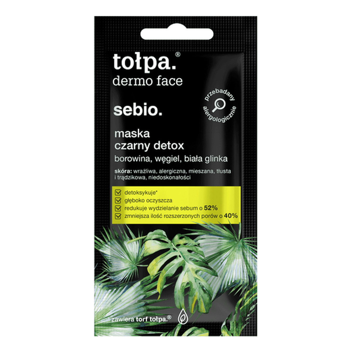 Tołpa Dermo Face Sebio Maska czarny detox 8ml