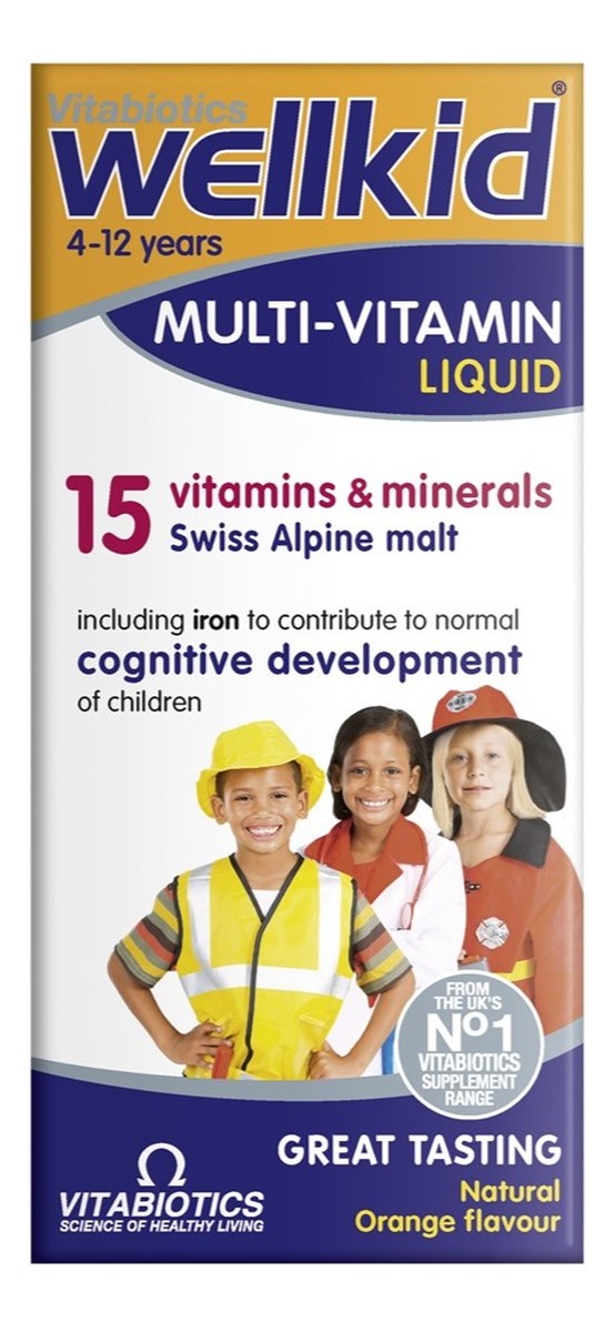 Wellkid multi-vitamin liquid multiwitamina w płynie suplement diety