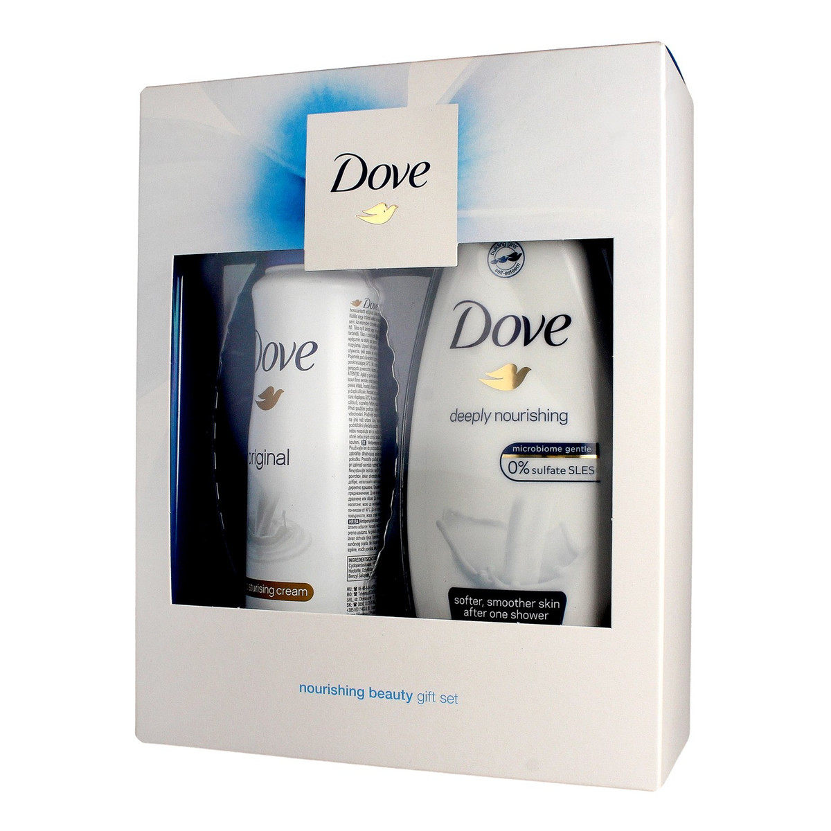 Dove Nourishing Beauty Zestaw kosmetyków WOMEN ŻEL 250ML DEEPLY NOURISHING+DEZODORANT 150ML ORIGINAL