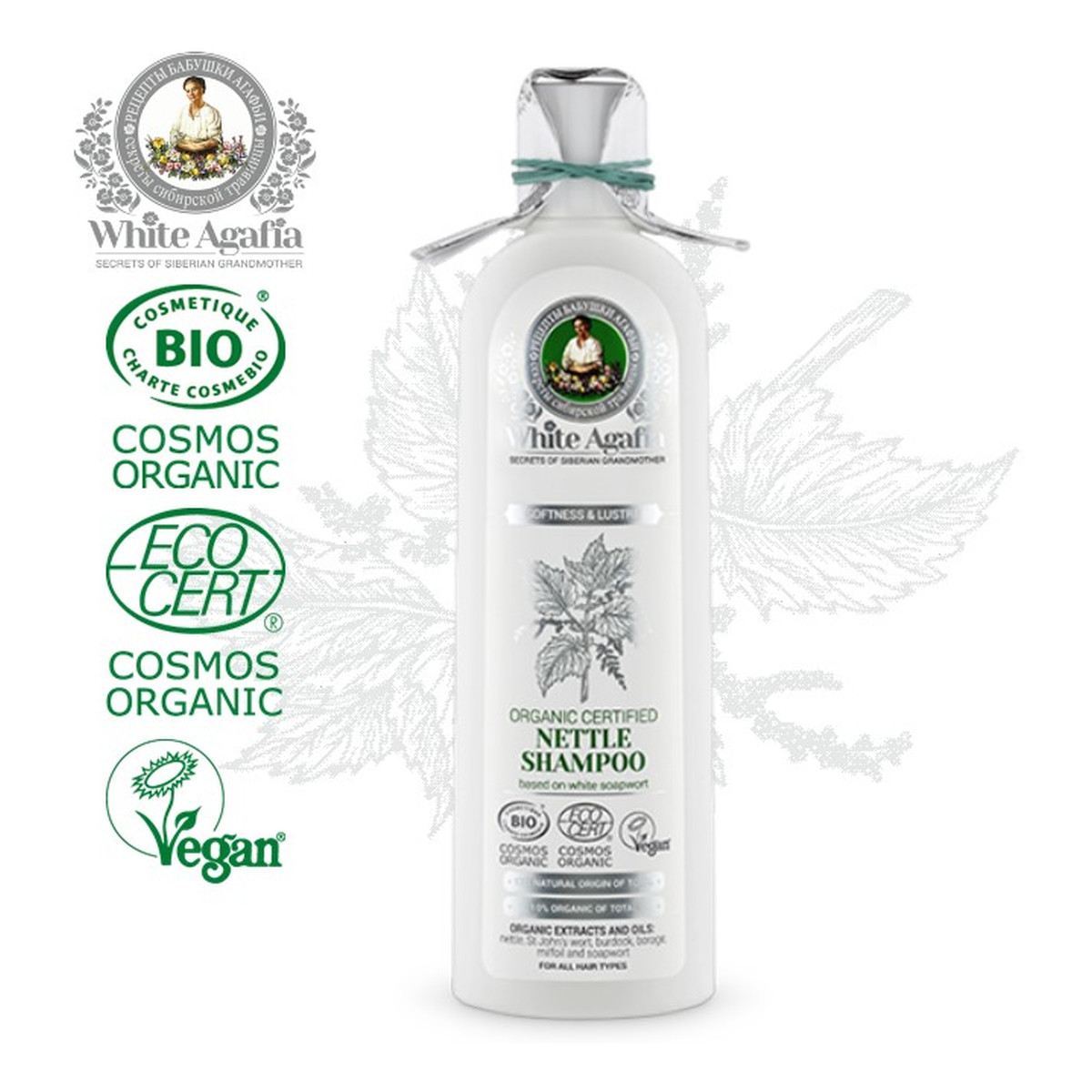 Receptury Babuszki Agafii Miękkość i Blask White Agafia Szampon Pokrzywowy 280ml