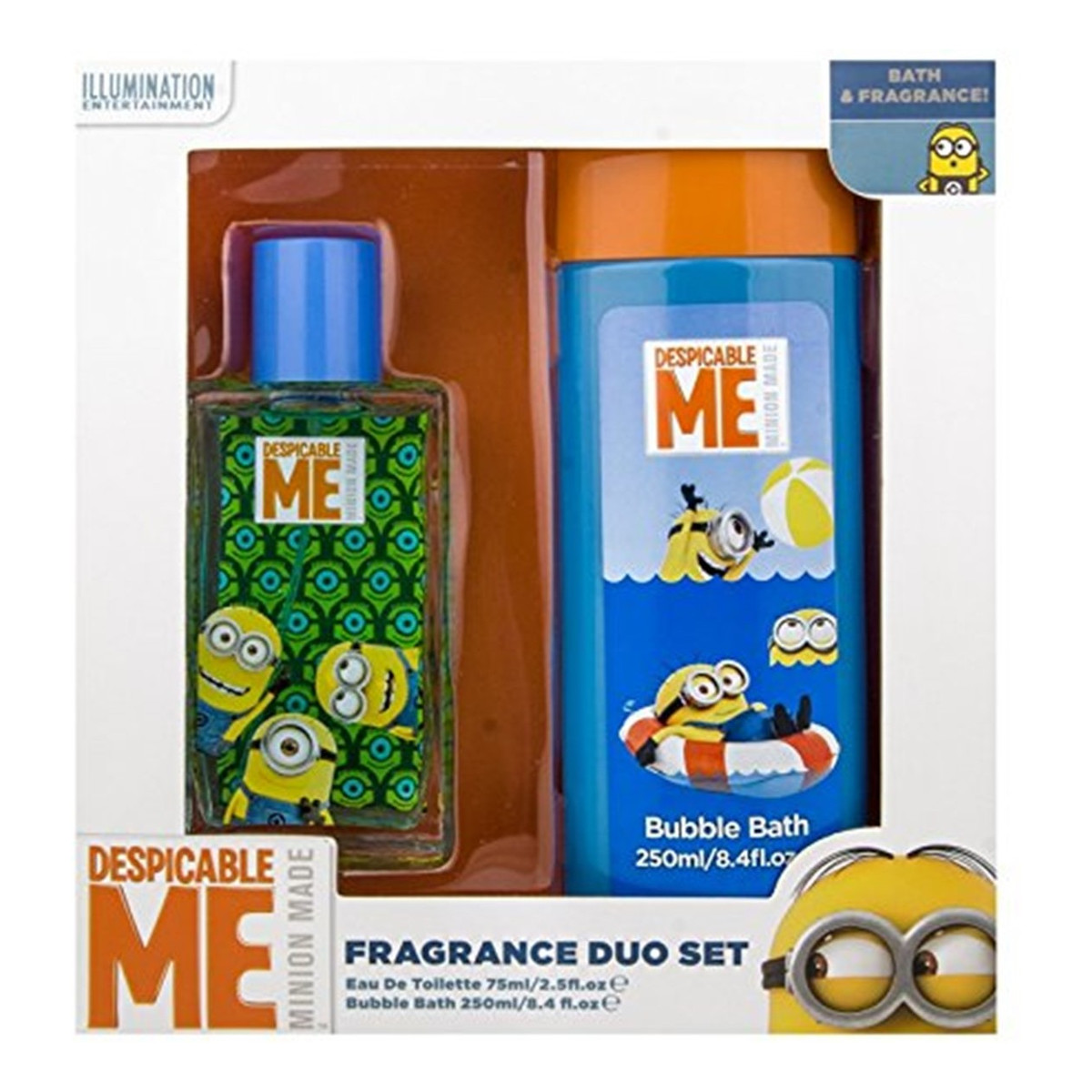 Disney Minions zestaw WODA TOALETOWA 75ML+PŁYN DO KĄPIELI 250ML