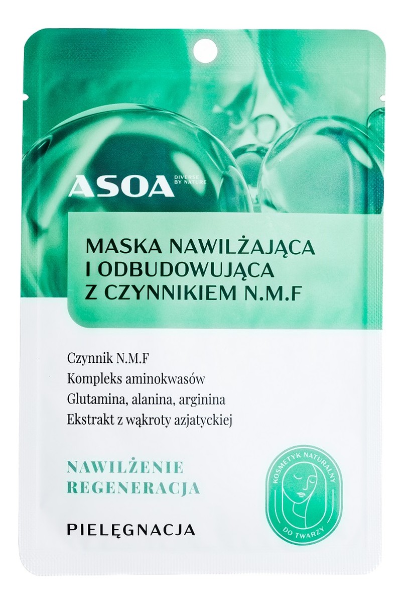 Maska w płachcie nawilżająca i odbudowująca z czynnikiem N.M.F.