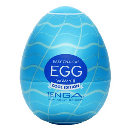 Easy ona-cap egg wavy ii cool edition chłodzący jednorazowy masturbator w kształcie jajka