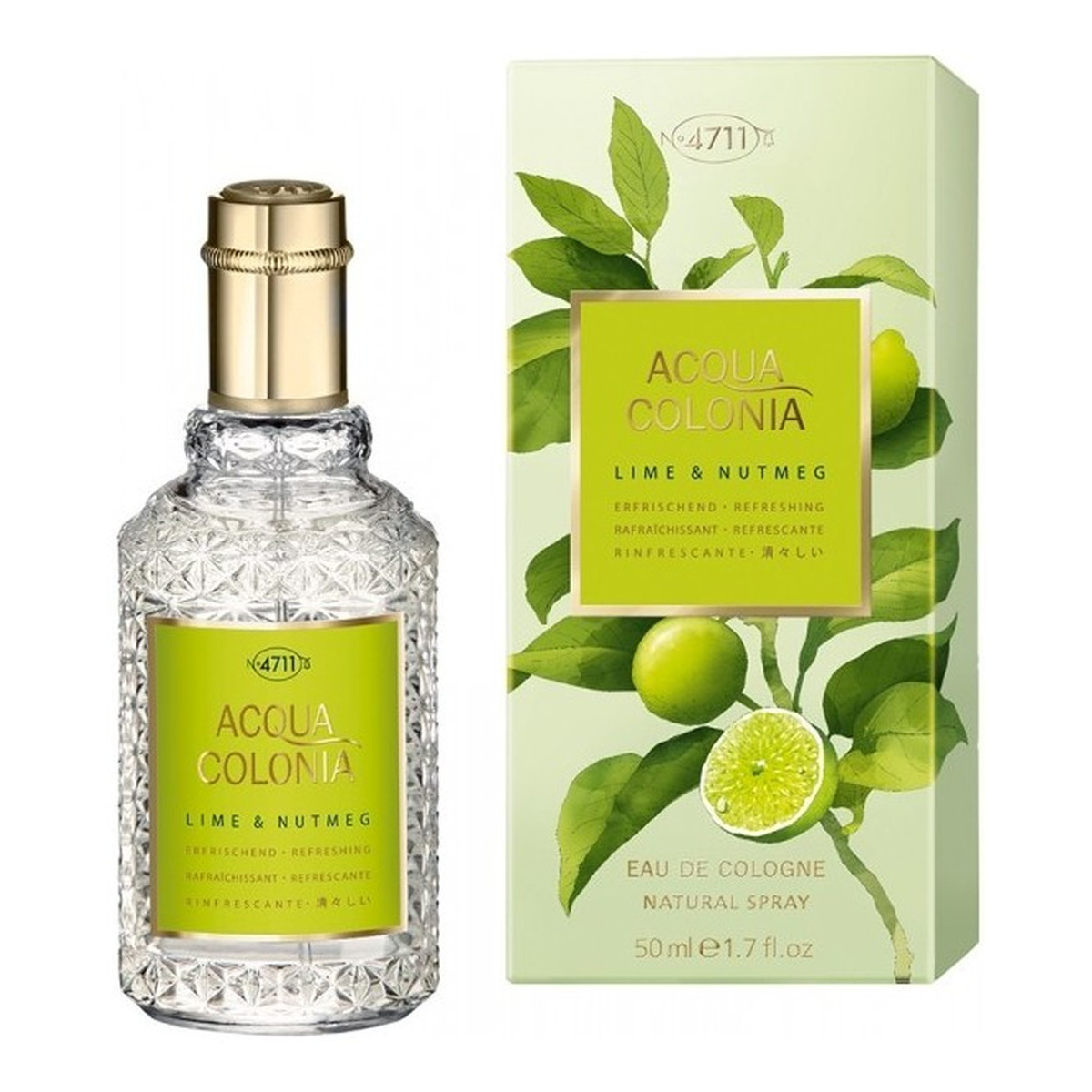 4711 Acqua Colonia Lime & Nutmeg Woda kolońska spray 50ml