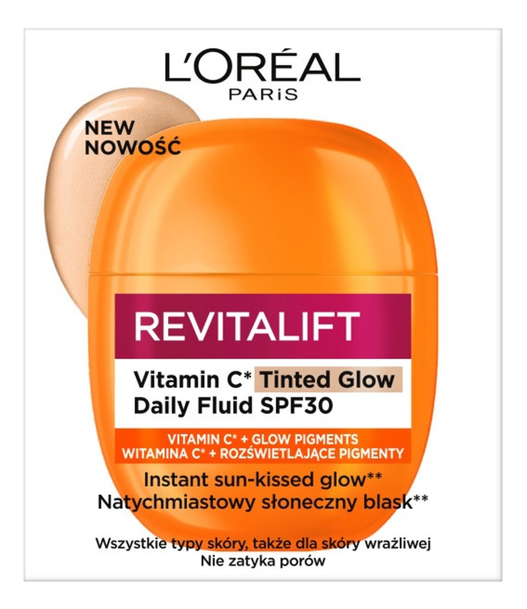 Vitamin C Tinted Glow lekki koloryzujący fluid SPF30
