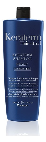 Keraterm shampoo dyscyplinujący szampon z keratyną do włosów puszących się