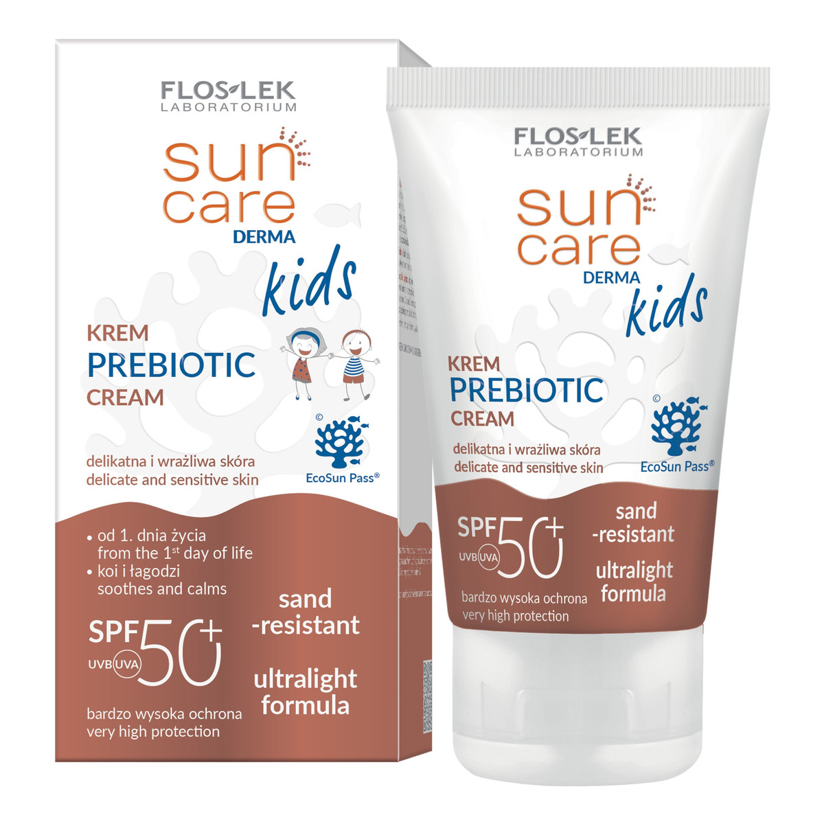 FlosLek Sun Care Derma Kids Krem dla dzieci Prebiotic SPF50+ (od 1 dnia życia) 50ml