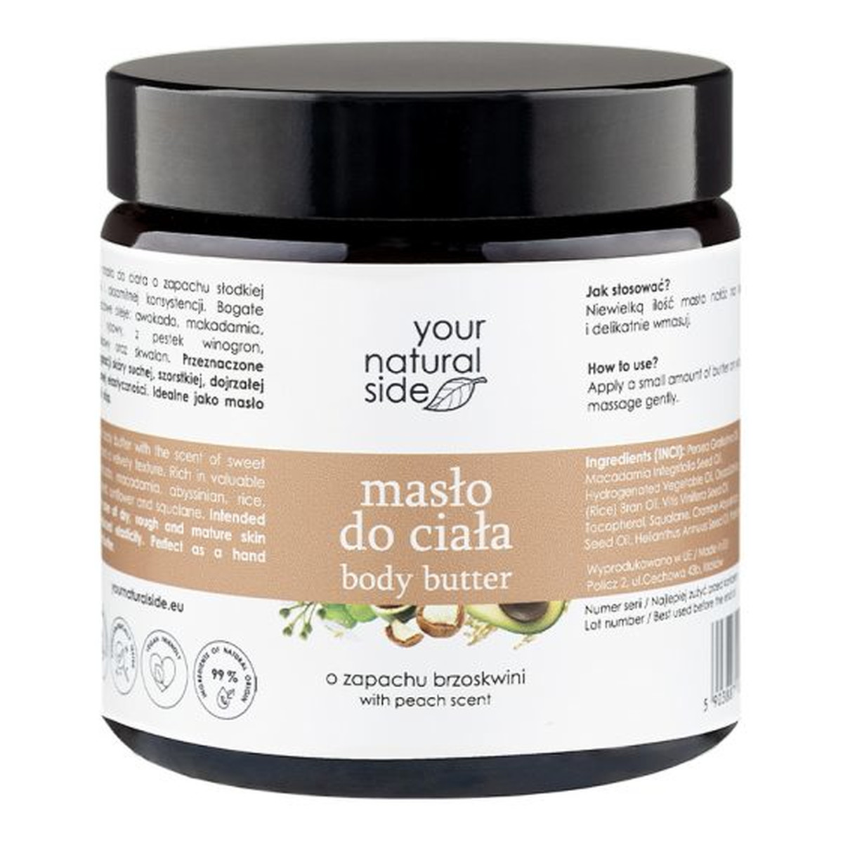 Your Natural Side Masło do ciała o zapachu brzoskwini 100ml