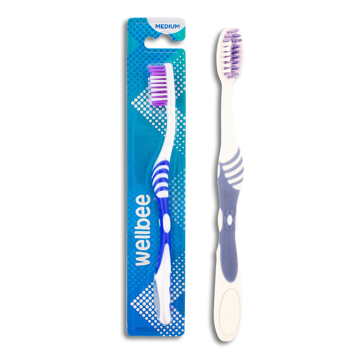 Wellbee Szczoteczka do zębów Medium - mix kolorów 1szt