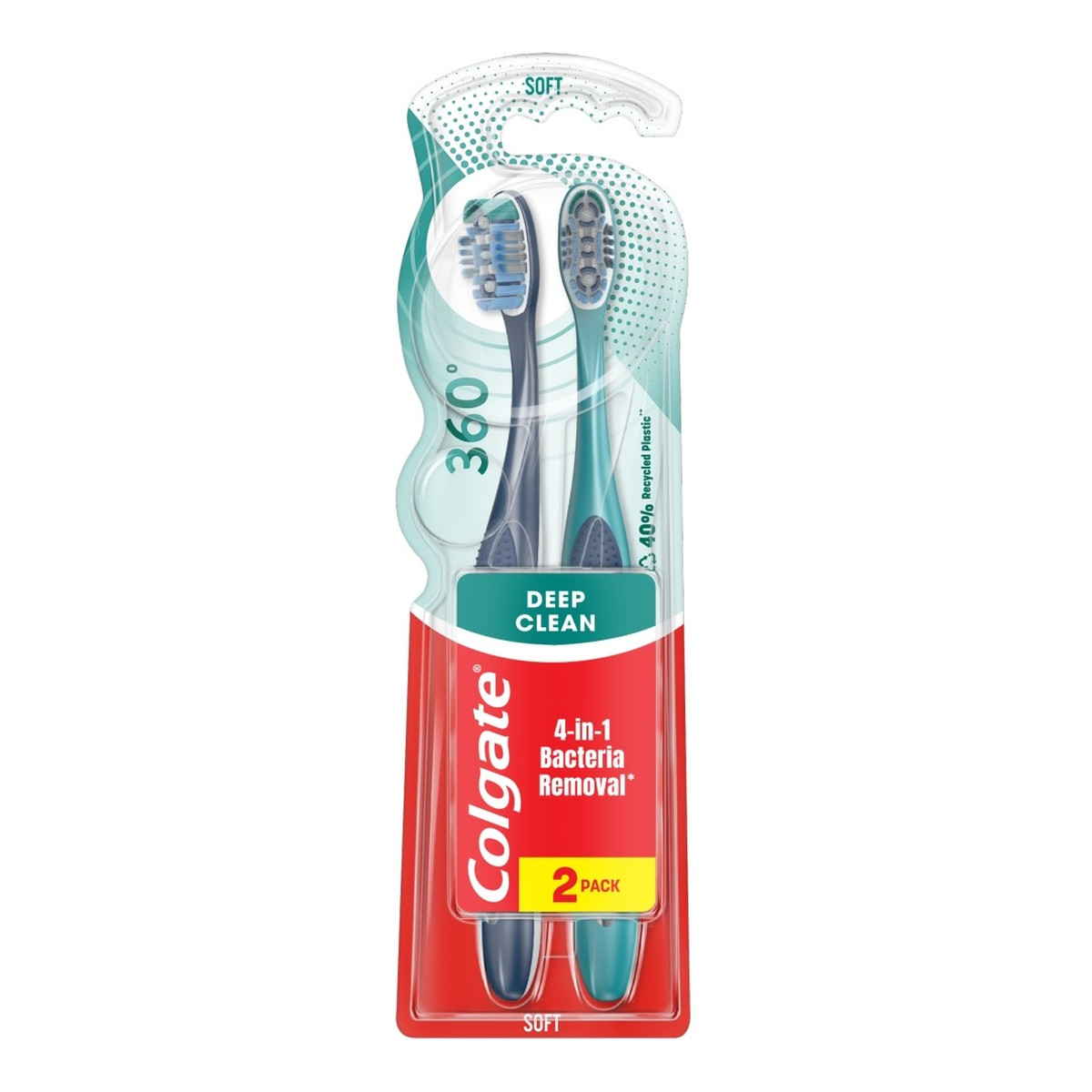 Colgate Szczoteczka do zębów 360 deep clean 1+1 gratis-soft 1op.-2szt