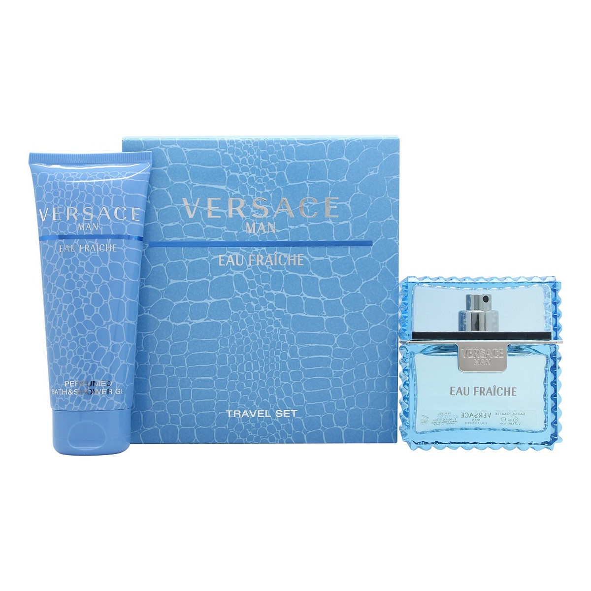 Versace Man Eau Fraiche Zestaw woda toaletowa spray 50ml + żel pod prysznic 100ml