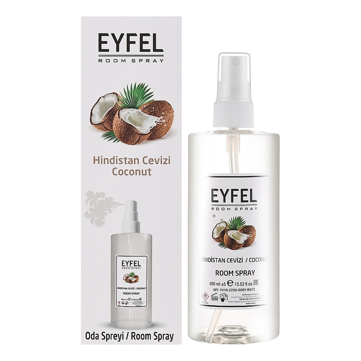 Eyfel Odświeżacz powietrza w sprayu Coconut 400ml