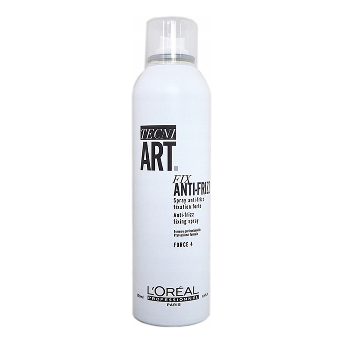 Loreal Tecni Art Fix Anti-Frizz Fixing Spray mocno utrwalający lakier do włosów Force 4 250ml