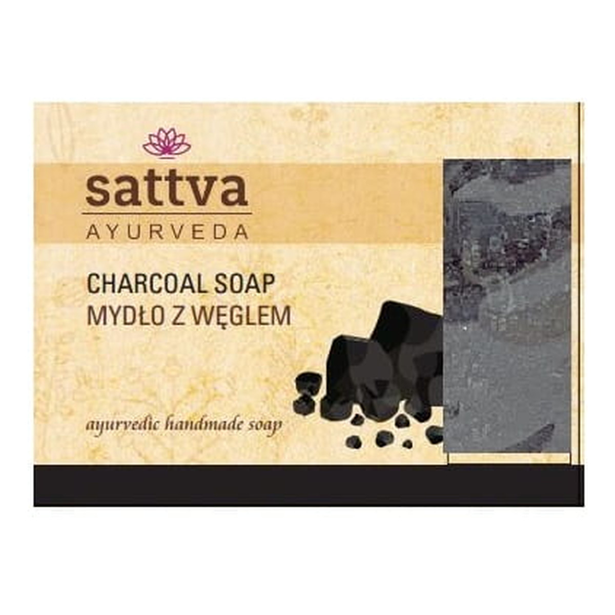 Sattva Mydło w kostce z Węglem Charcoal 125g