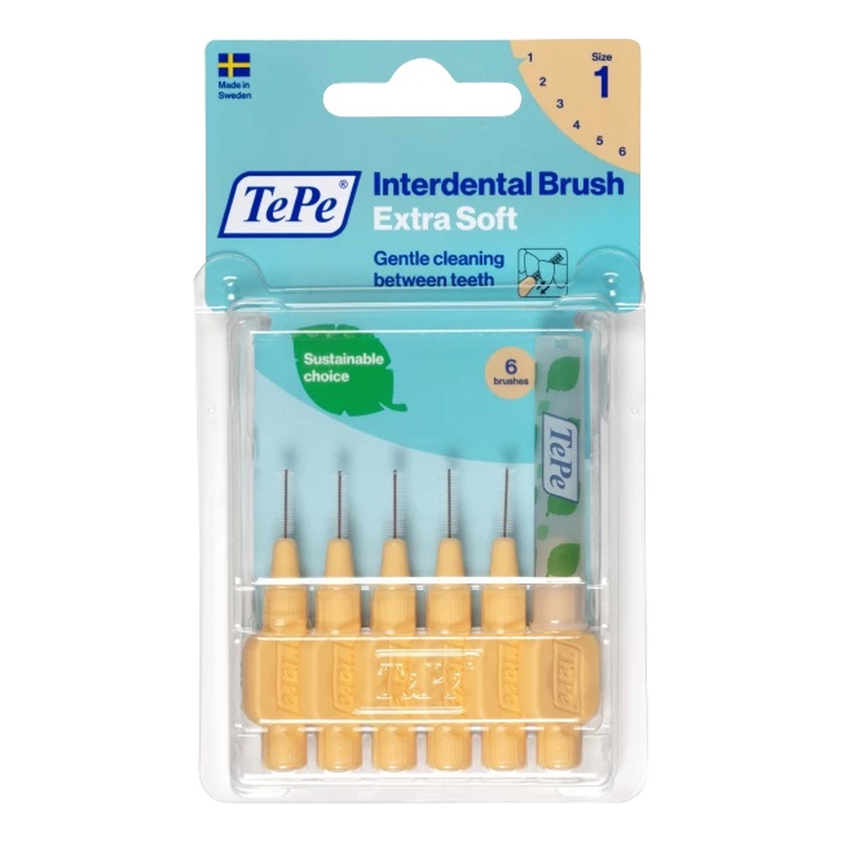 Tepe Extra soft szczoteczki do przestrzeni międzyzębowych 0.45mm jasnopomarańczowe 6szt