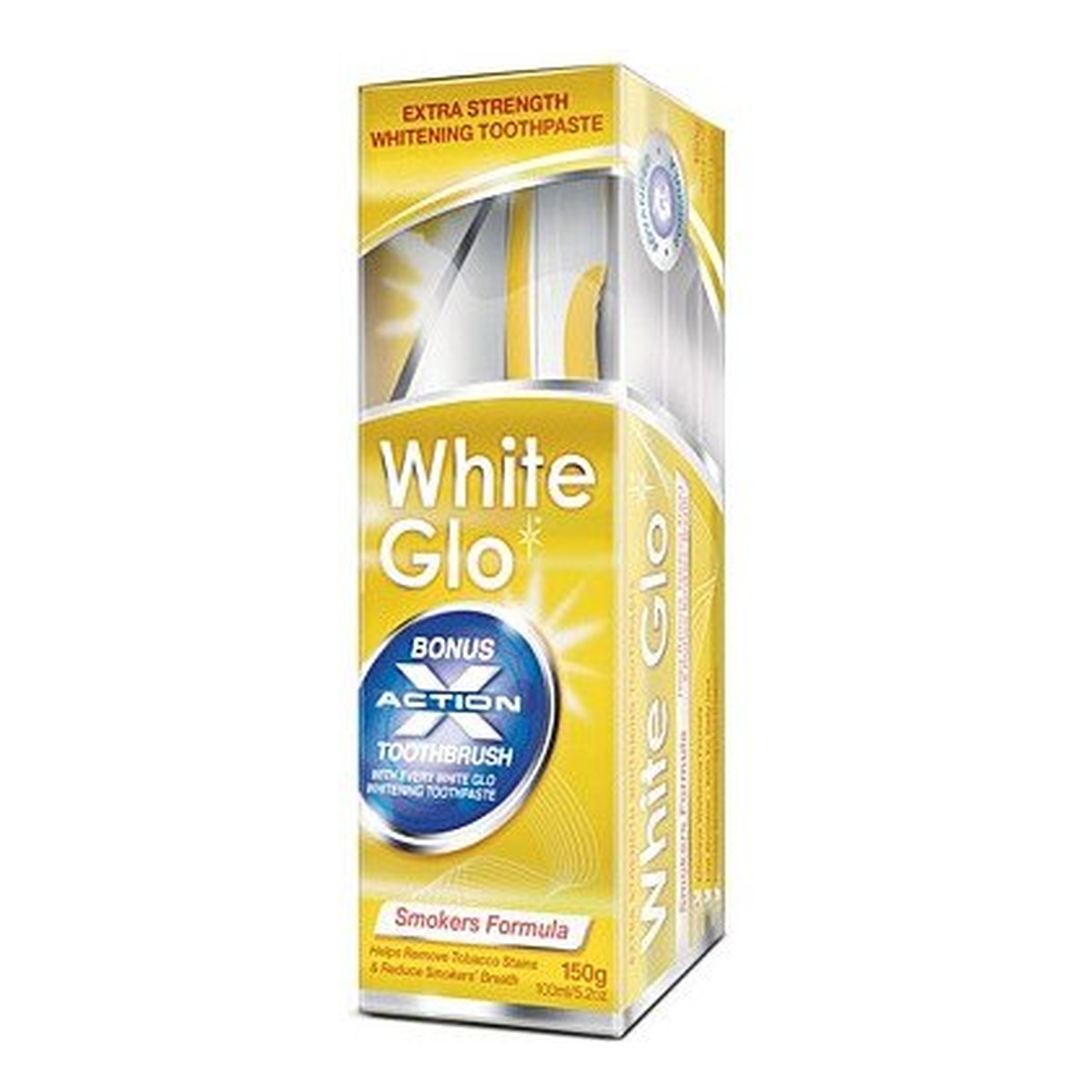 White Glo Smokers Formula pasta wybielająca dla palaczy + szczoteczka 150g