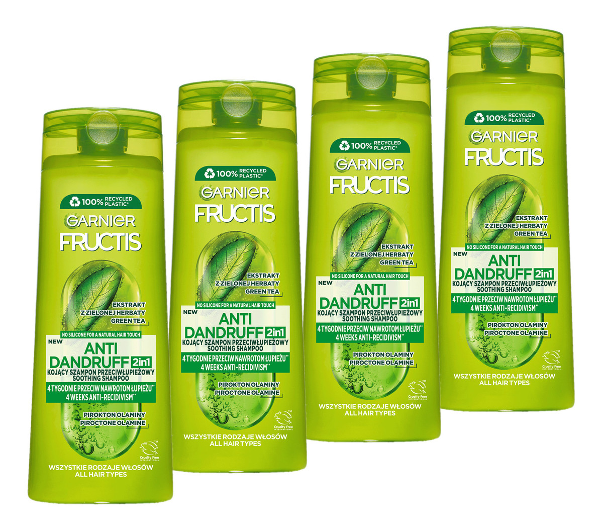 Anti Dandruff 2w1 Kojący szampon przeciwłupieżowy 4x400ml