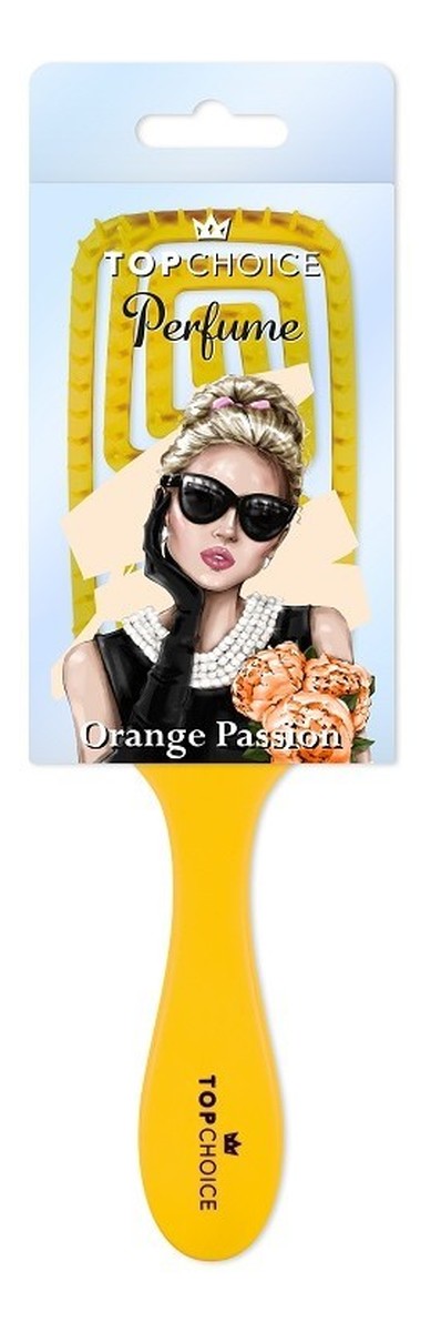 Szczotka do włosów Orange Passion - prostokątna (64487)
