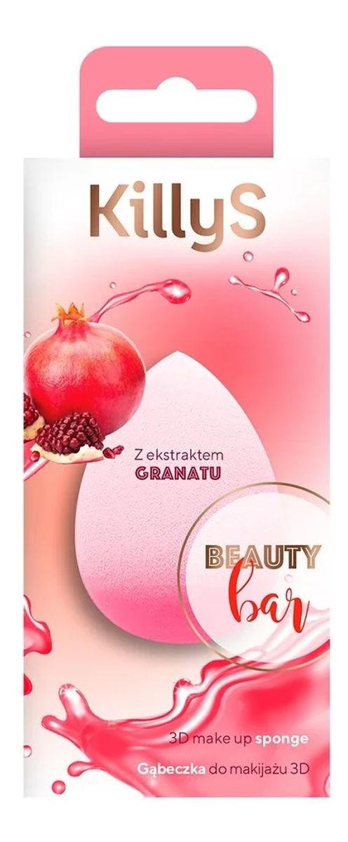 Beauty bar 3d gąbeczka do makijażu z ekstraktem z granatu