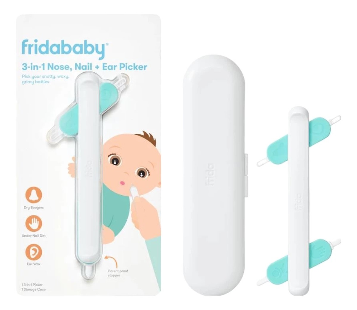 Czyścik 3w1 do nosa paznokci i uszu