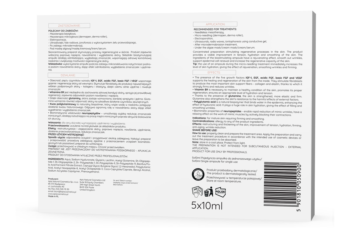 Biostymulujące ampułki 5x10ml