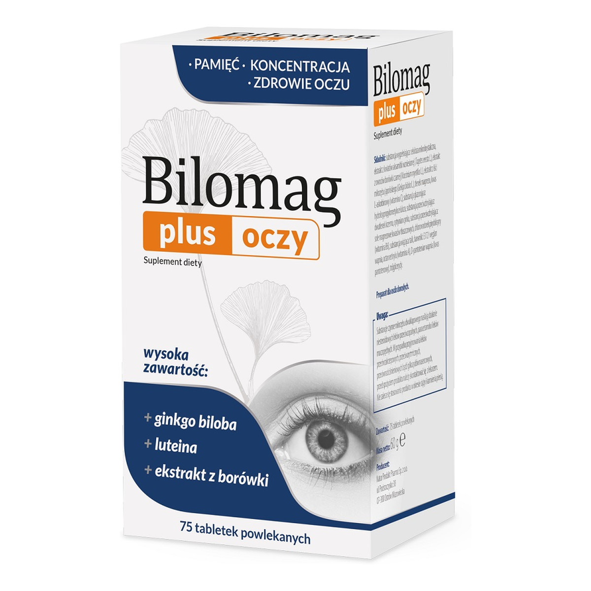 Bilomag Plus oczy suplement diety 75 tabletek powlekanych