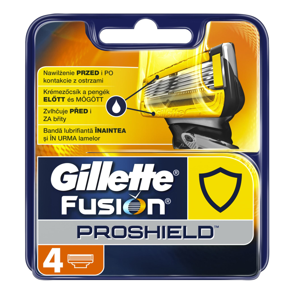 Gillette Fusion proshield zapasowe ostrza 4 szt
