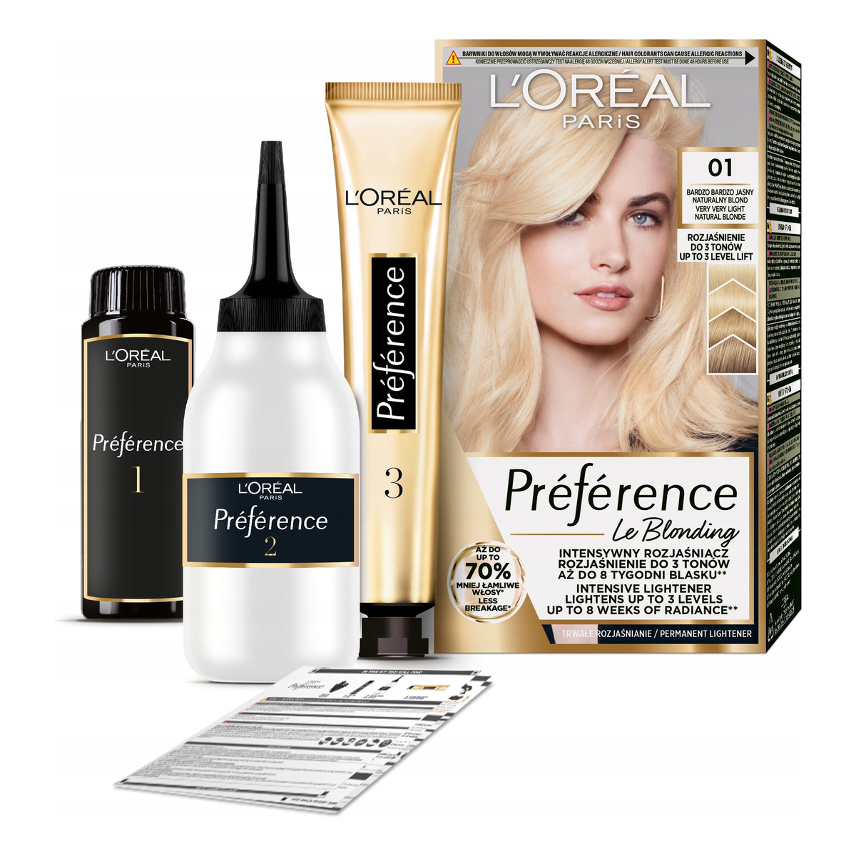 L'Oreal Paris Preference le blonding farba do włosów 01 bardzo bardzo jasny naturalny blond
