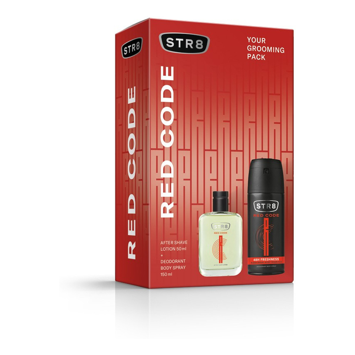 STR8 Red Code Zestaw prezentowy (woda po goleniu 50ml+deo spray 150ml)