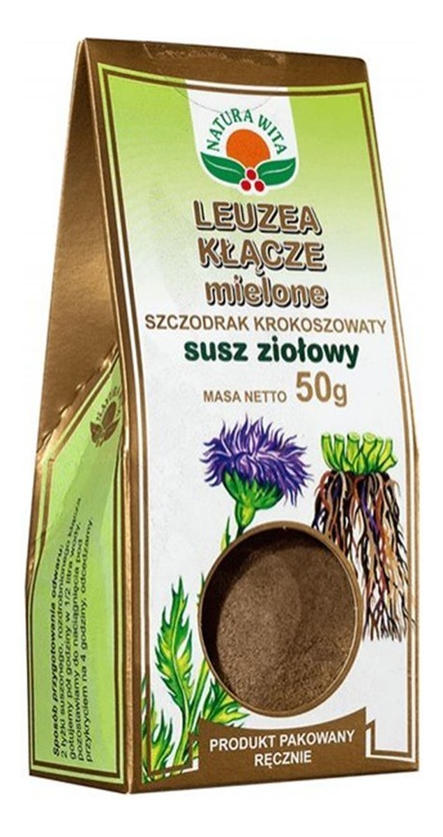 Leuzea Kłącze szczodrak krokoszowaty mielony susz ziołowy