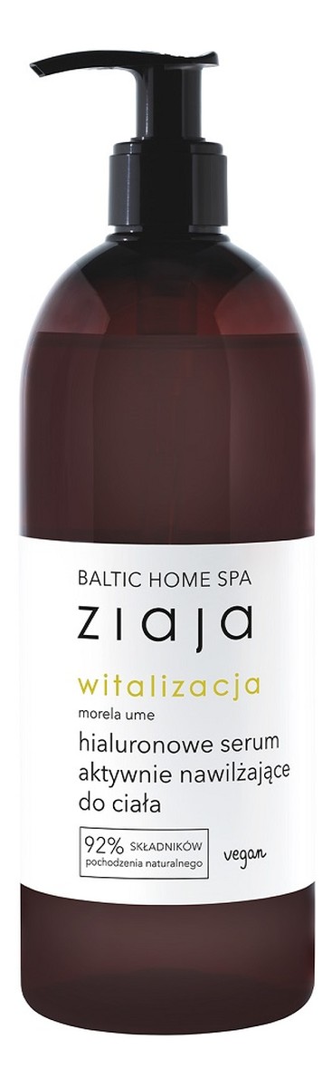 witalizacja hialuronowe serum aktywnie nawilżające do ciała morela ume