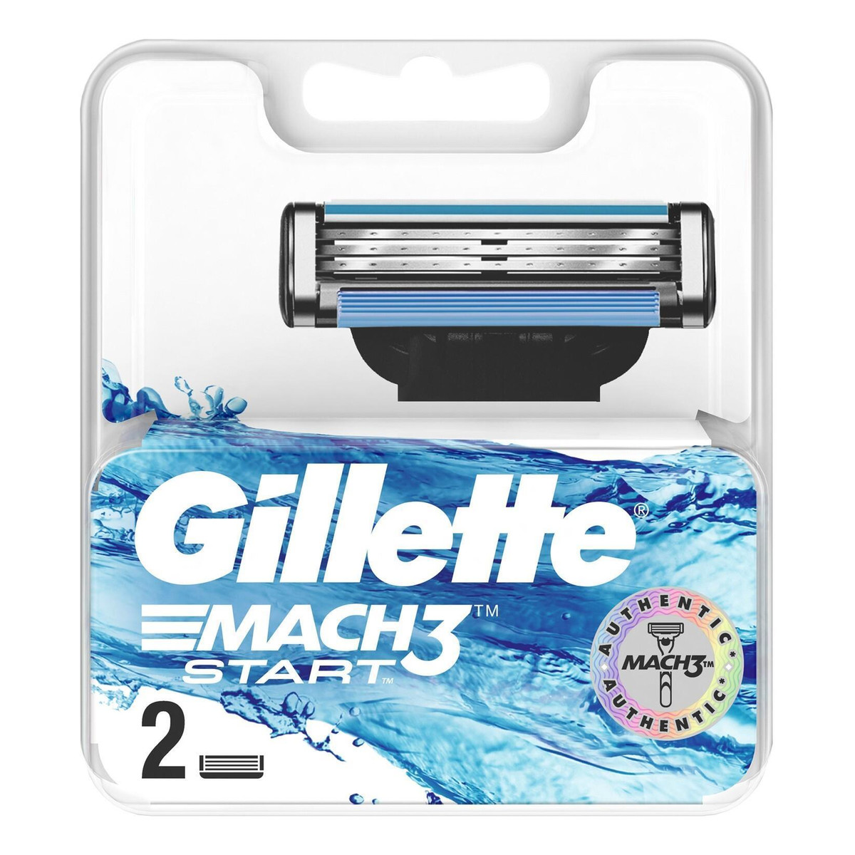 Gillette Mach3 Start Ostrza Nożyki Wkłady do maszynki 2szt.