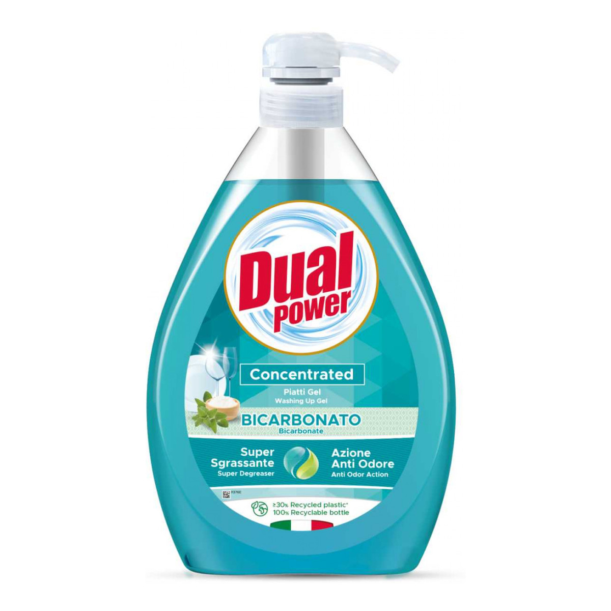 Dual Power Płyn do mycia naczyń Bicarbonato - Soda i szałwia z pmpką 1000ml