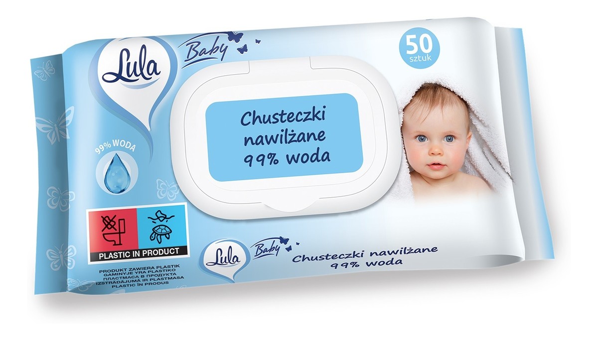 Chusteczki nawilżane dla niemowląt i dzieci-99% wody 1op.-50szt