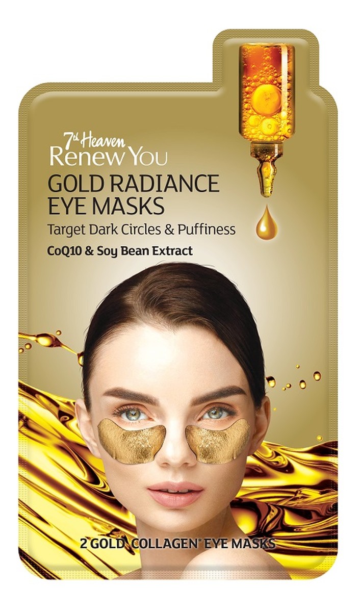 Gold Radiance Eye Masks płatki pod oczy niwelujące cienie i obrzęki CoQ10 & Soy Bean Extract