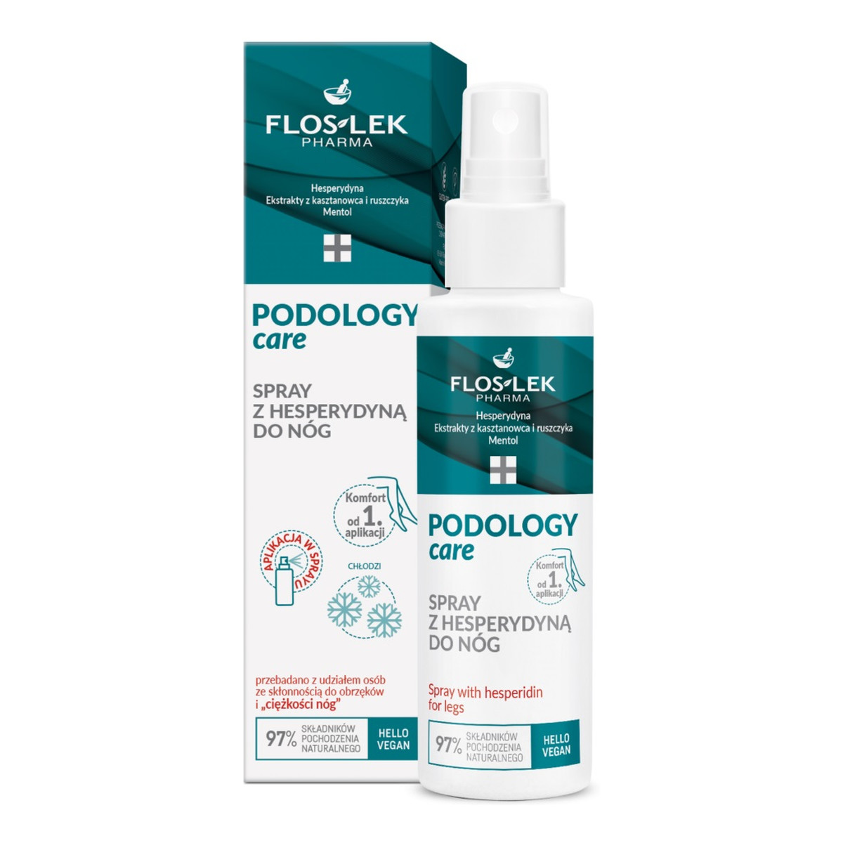 FlosLek Podology care spray z hesperydyną do nóg 100ml