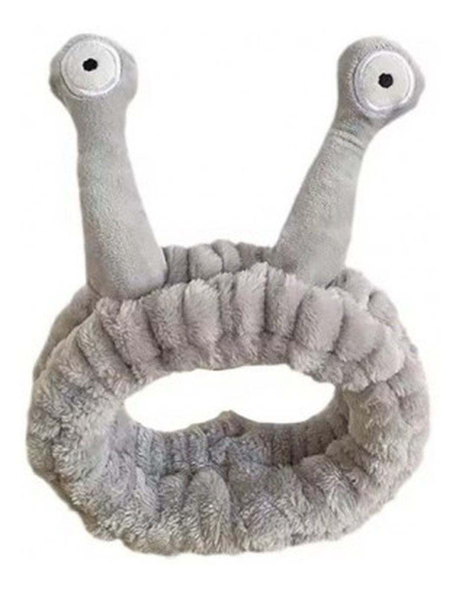 Opaska kosmetyczna do włosów-ślimak, szara opk22sz