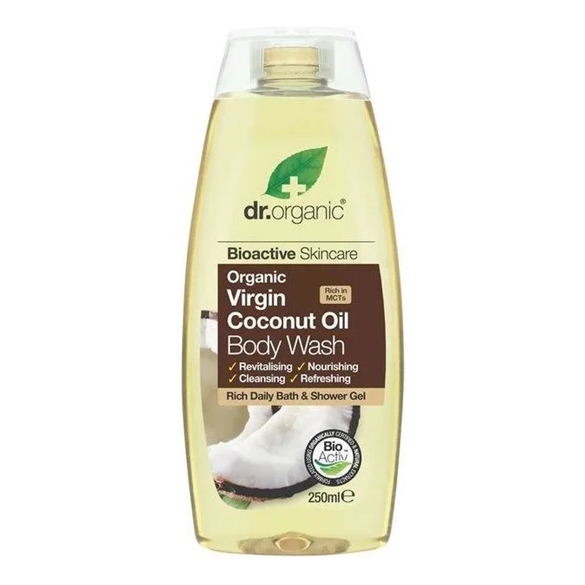 Dr.Organic Virgin Coconut Oil Body Wash rewitalizujący Żel do kąpieli i pod prysznic 250ml
