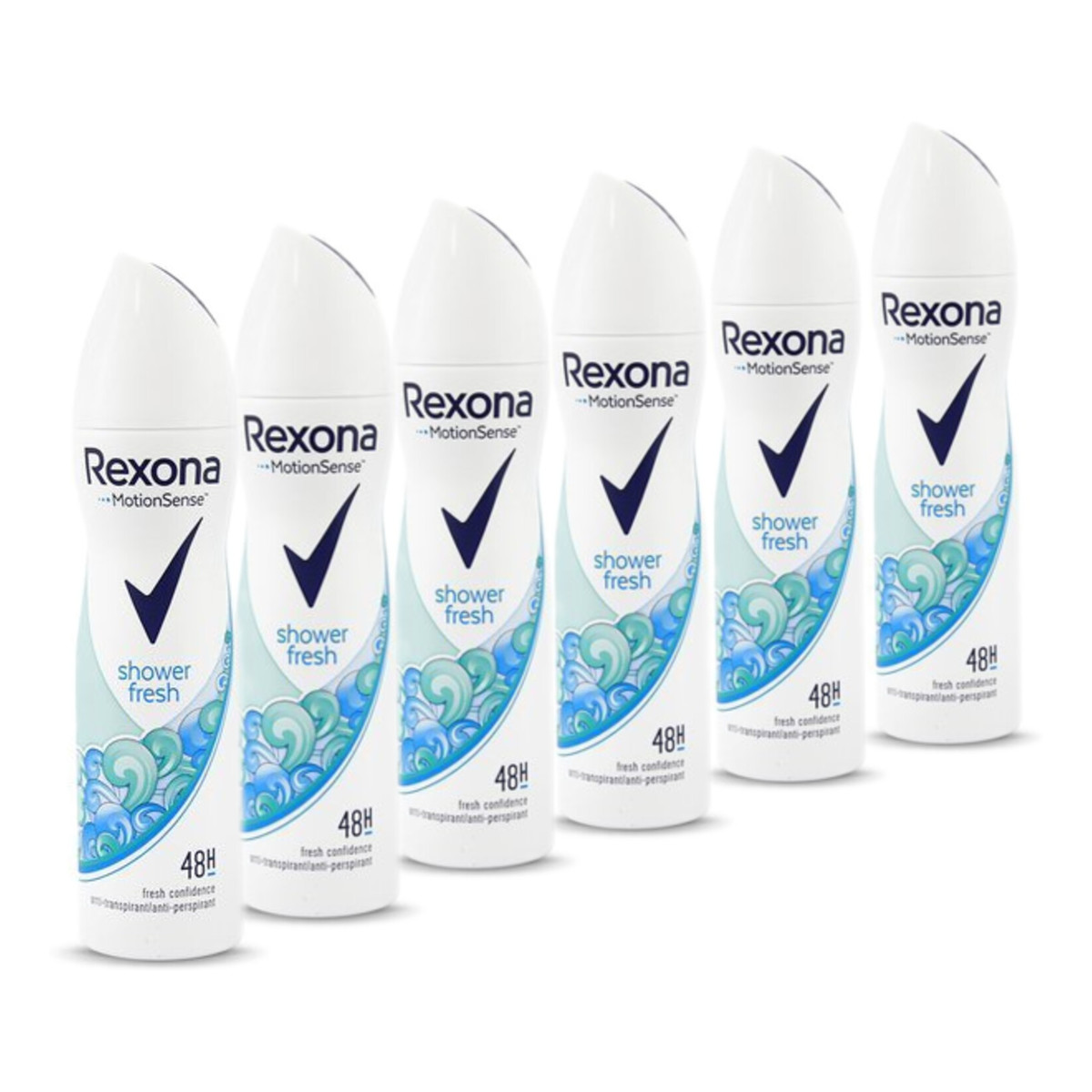 Rexona Shower Fresh pntyperspirant w Sprayu dla Kobiet 48h 6x200ml