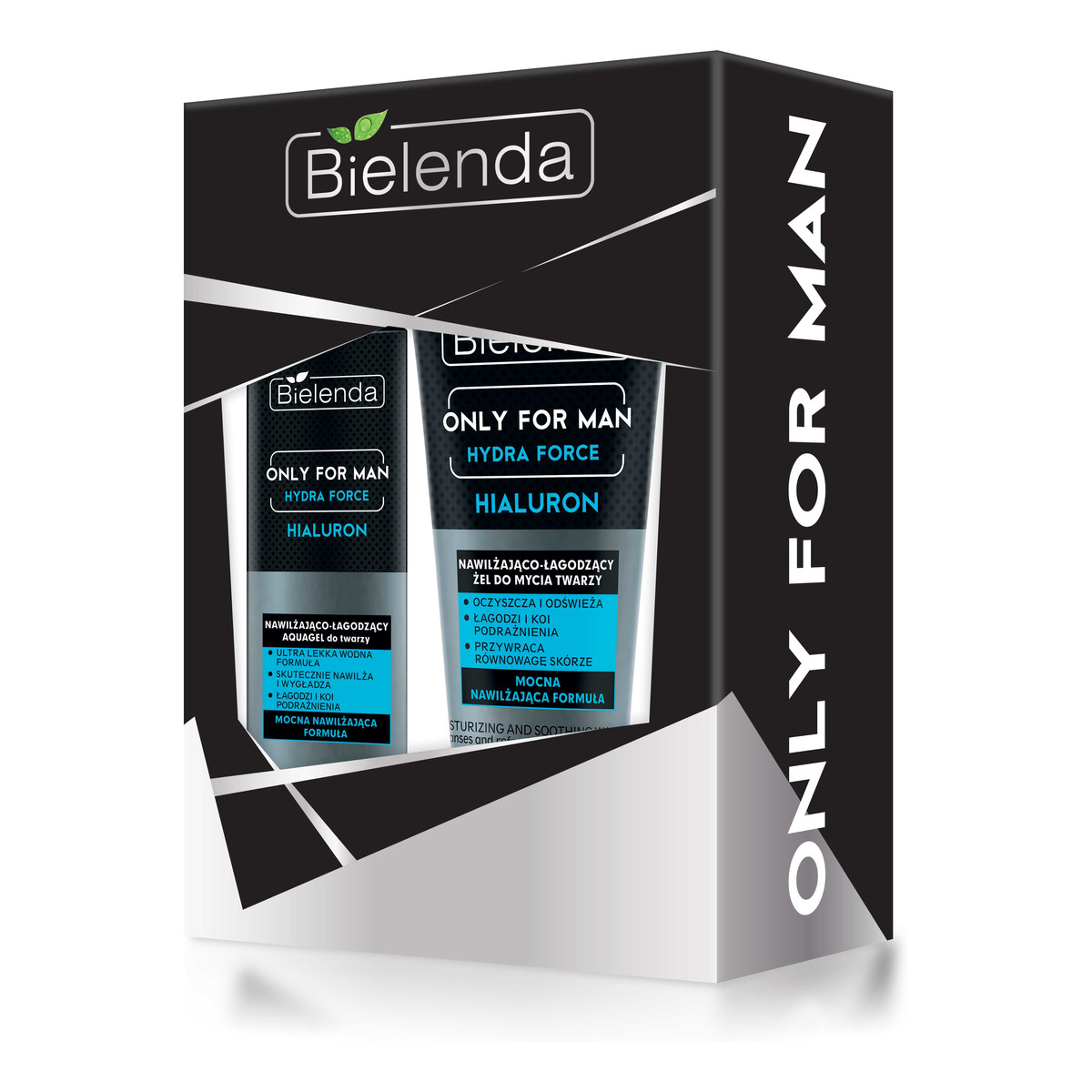 Bielenda ONLY FOR MEN HYDRA FORCE zestaw kosmetyków (krem 50ml + żel do mycia twarzy 150ml)
