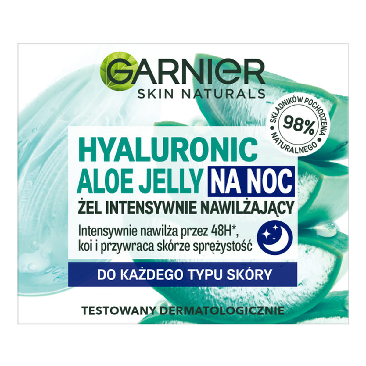 Garnier Hyaluronic Aloe Jelly żel intensywnie nawilżający do każdego typu cery na noc 50ml