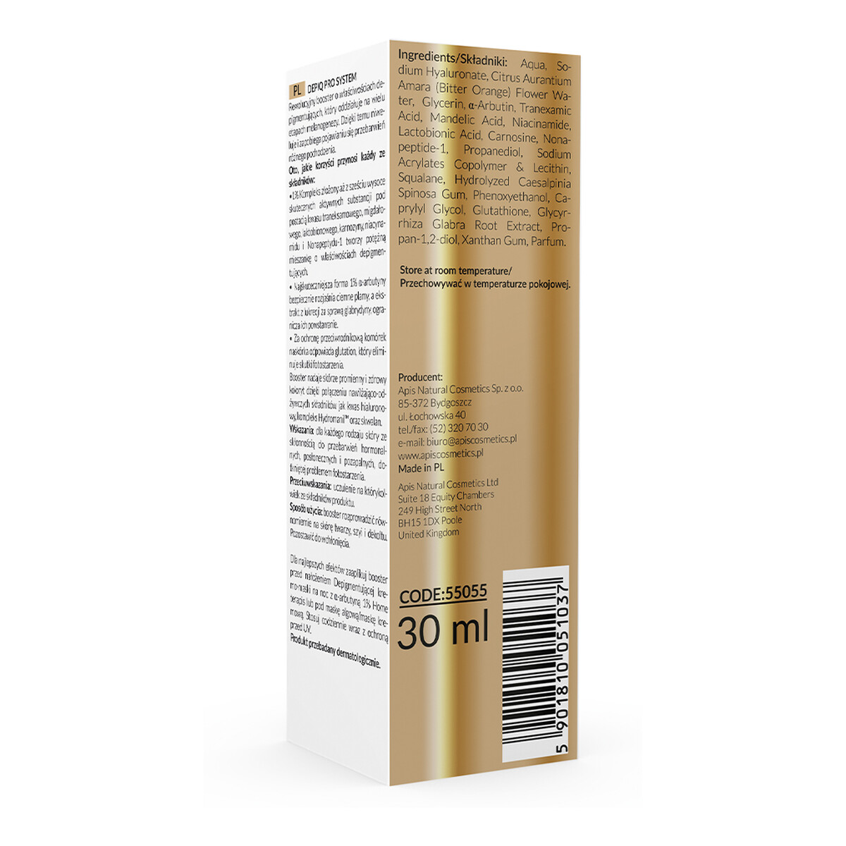 Apis Depiq pro system depigmentujący booster z α-arbutyną 1% i kompleksem rozjaśniającym 1% 30ml