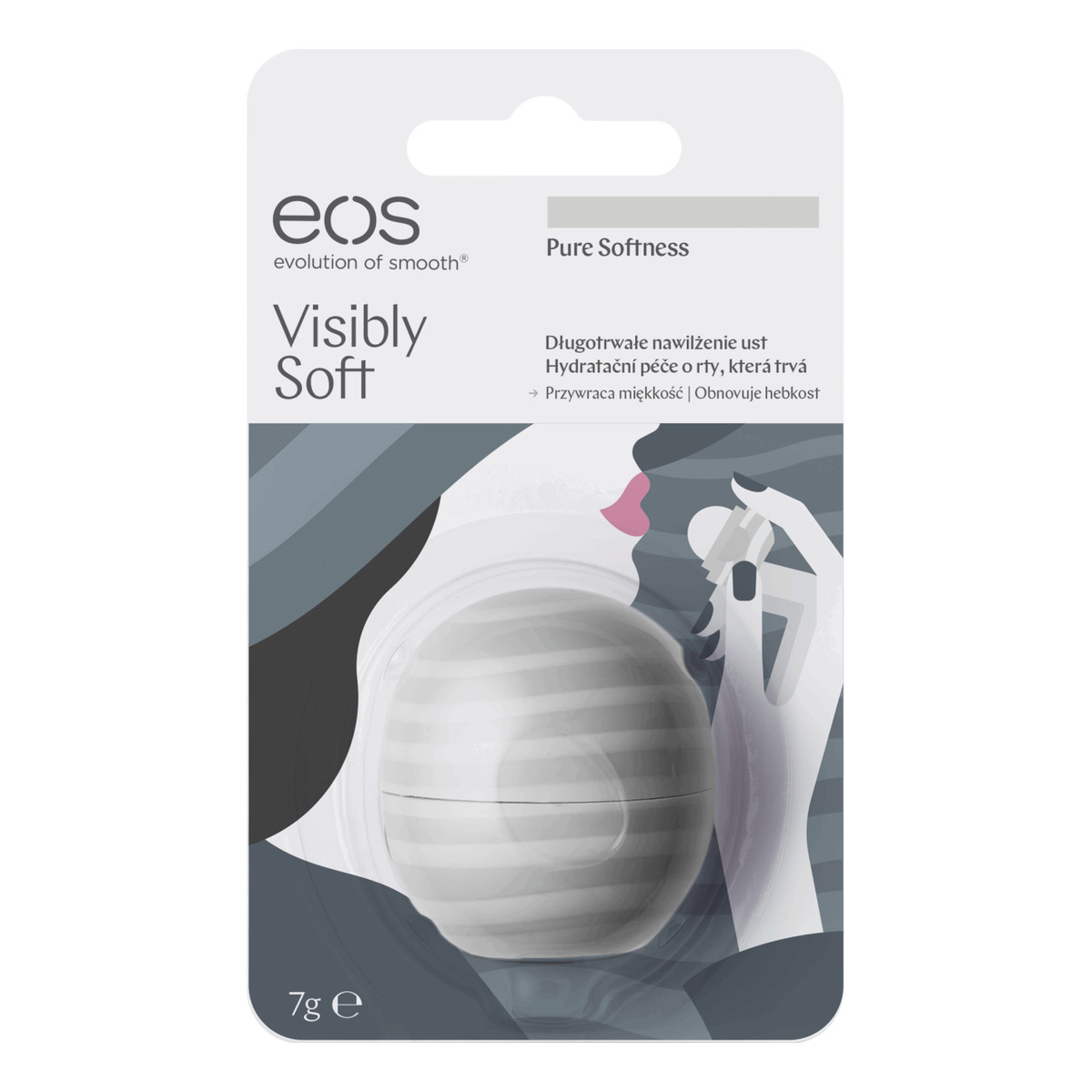 EOS Lip Balm Balsam Do Ust Błyszczyk Pure Softness Czysta Miękkość 7g