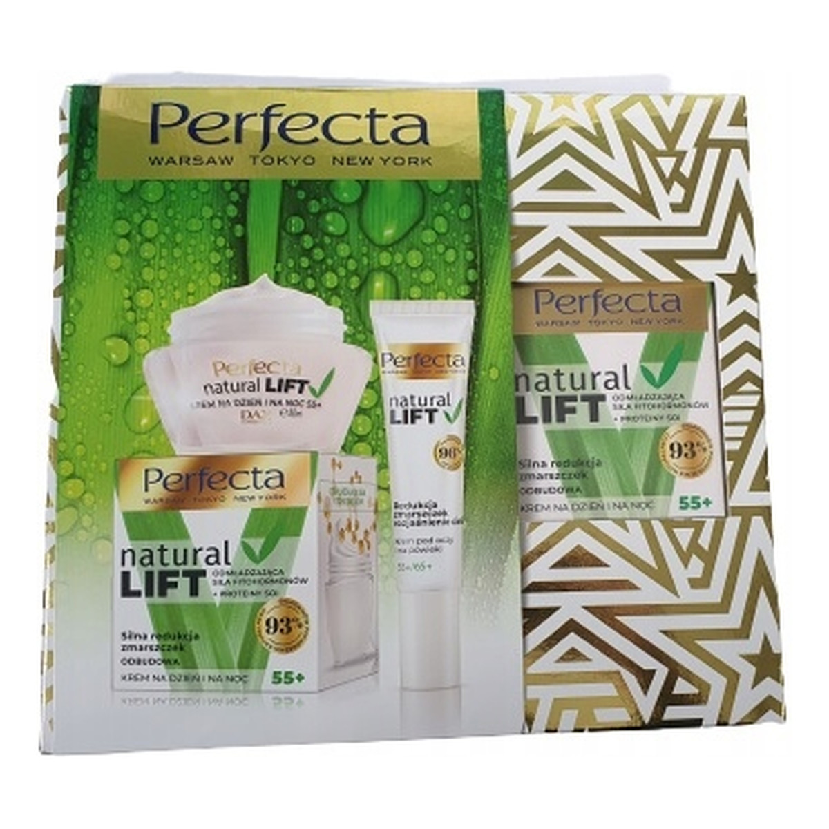 Perfecta Natural Lift KOMPLET Krem Do Twarzy + krem Pod Oczy 55+