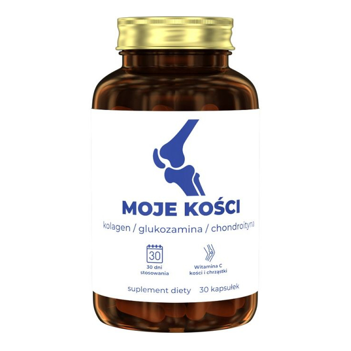 Noble Health Moje Kości suplement diety Kolagen & Glukozamina & Chondroityna 30 kapsułek
