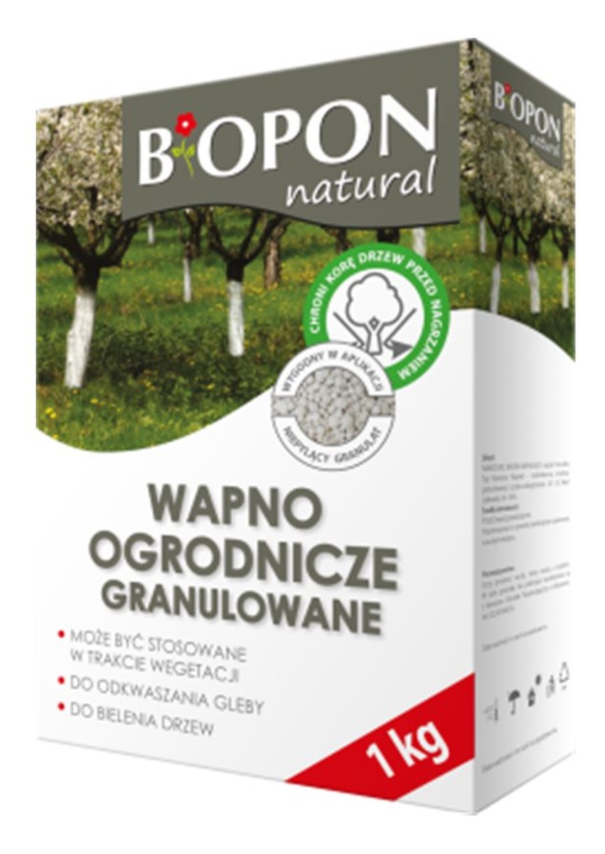 Wapno do bielenia drzew i odkwaszania gleby